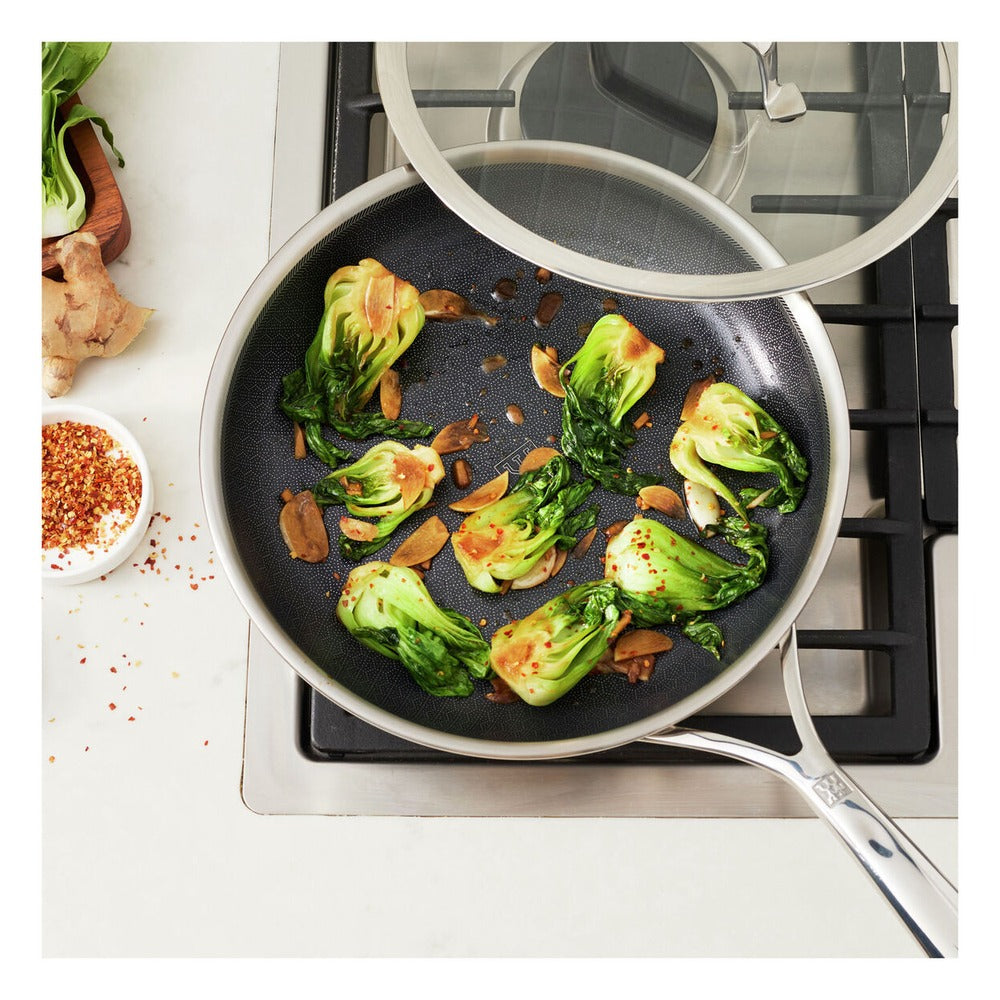 Zwilling Peak anti-aanbak ondiepe pan in roestvrij staal met Ceraforce Hycoat coating