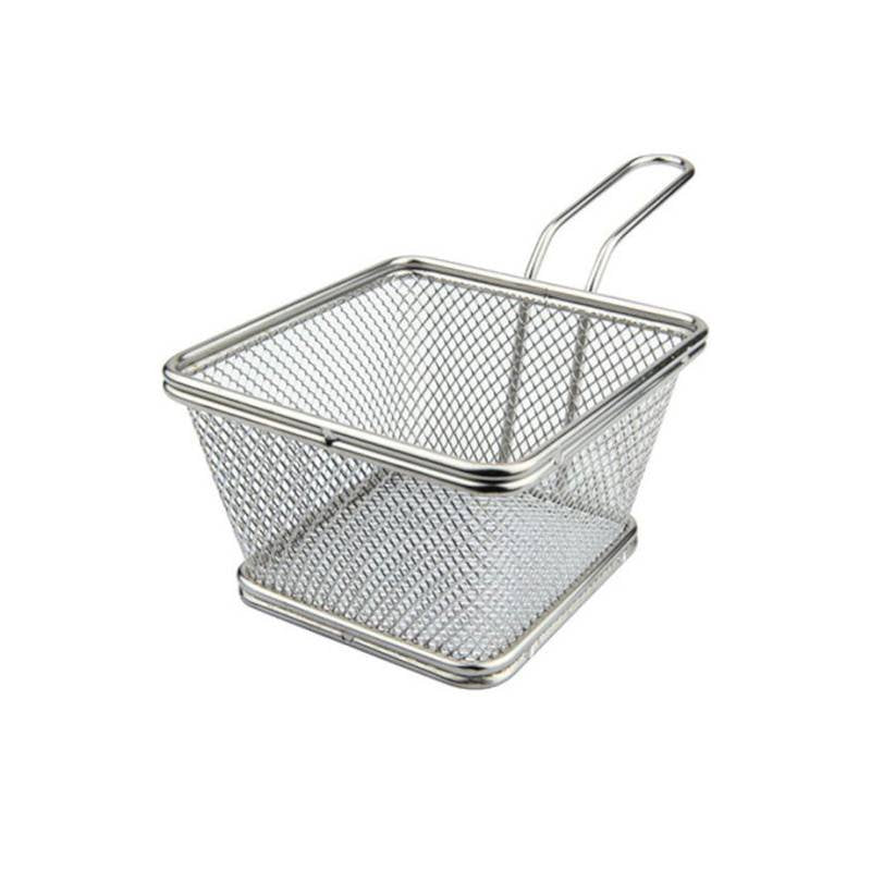 10 Cm Ilsa Mini-Snackkorb Quadrato Aus Edelstahl 18/10