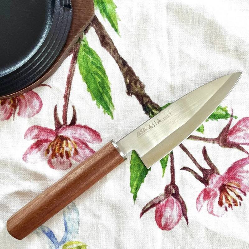 15 Cm Ilsa Asia Couteau deba en acier inox et bois