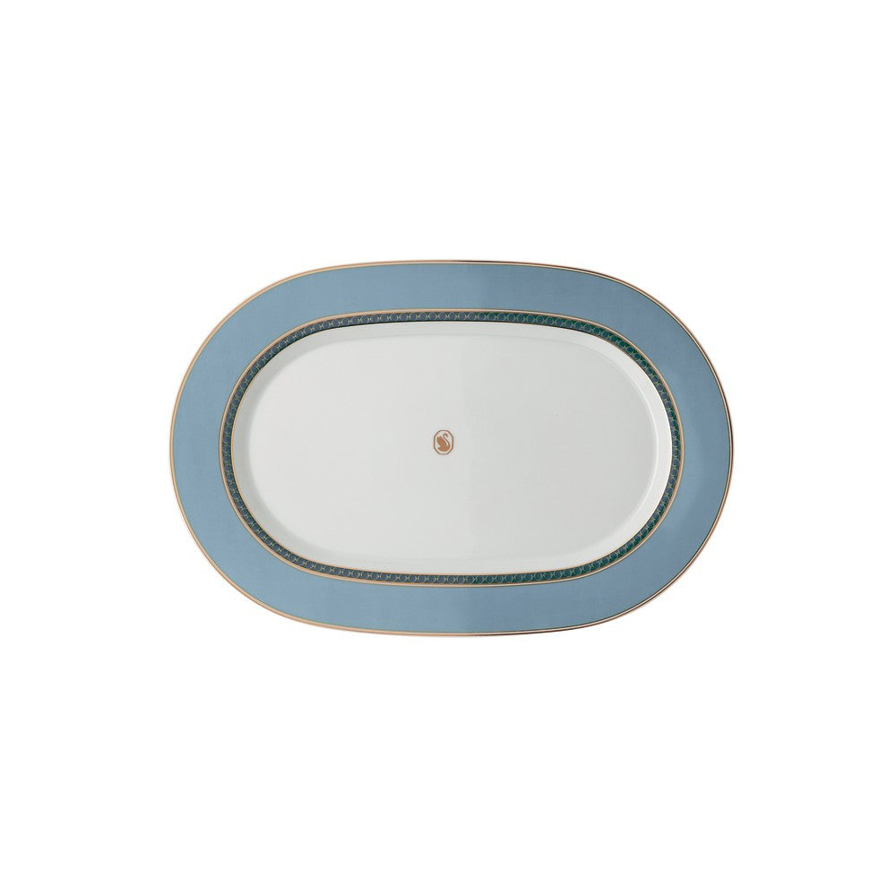 36.2 x 24.2 cm - Swarovski x Rosenthal Signum Plato de servir de porcelana
