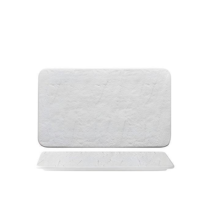 25X15 Cm Erosion Bandeja de servicio rectangular en porcelana Set 6 Pzss