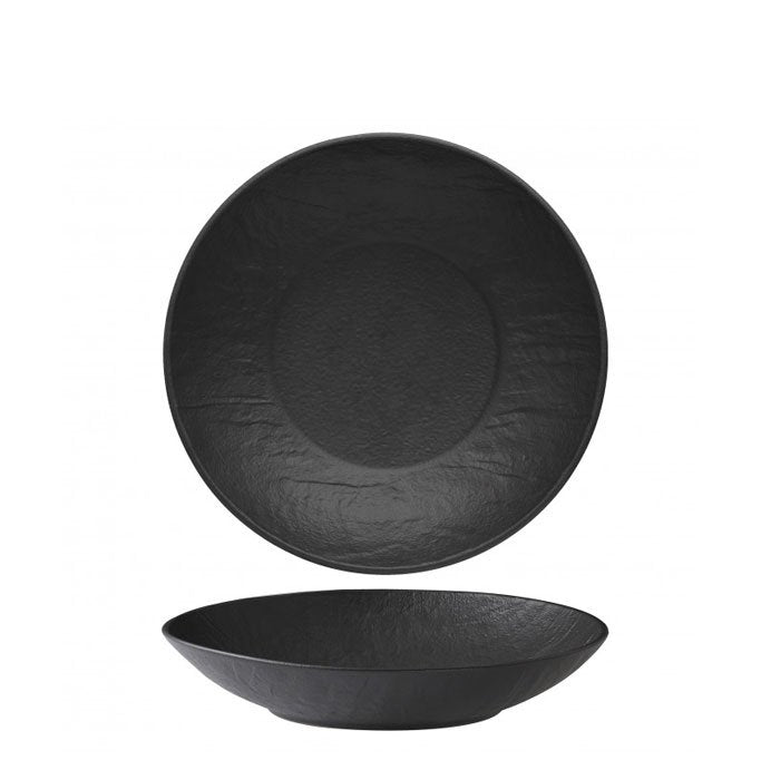Erosion Deep Plate in Porcelain Set of 3 Pcs