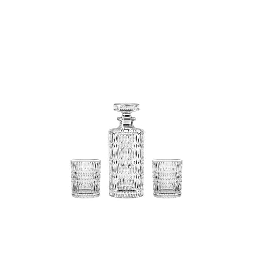 Nachtmann Ethno Set Whisky Carafe et Verres en Verre Cristallin - Lot de 3 Pcs
