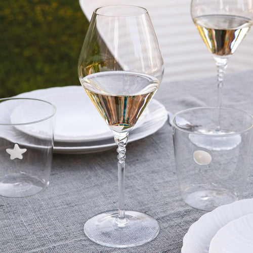 45 Cl Zafferano Jcl Flûte à champagne pied spiralé en verre Set de 2 pièces