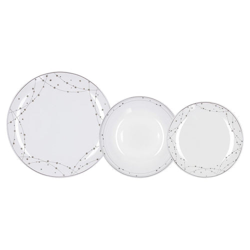 Tognana Madison Silverlight Geschirr-Set Aus Porzellan Set 18 Stück