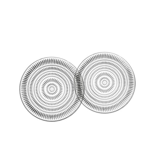 28 cm - Nachtmann Ethno Assiette De Présentation En Verre Cristallin - Lot de 2 Pièces