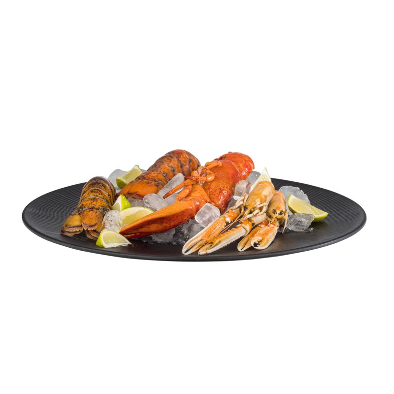 42 Cm Aps Nero Plateau en mélamine Set de 6 pz