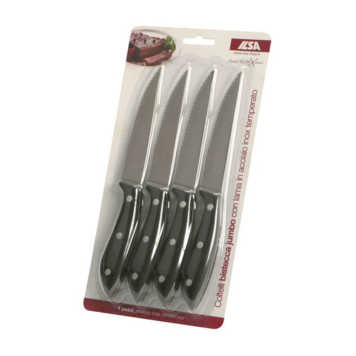 Ilsa Tuttixuno Steakmesser aus Edelstahl Set mit mit 4 Stk