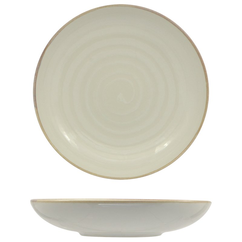 22 Cm Saturnia Vortex Plato Hondo En Porcelana Set 12 Piezas