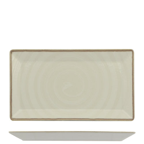 26X15 Cm Saturnia Vortex Piatto Vassoio Rettangolare In Porcellana Set 10 Pz