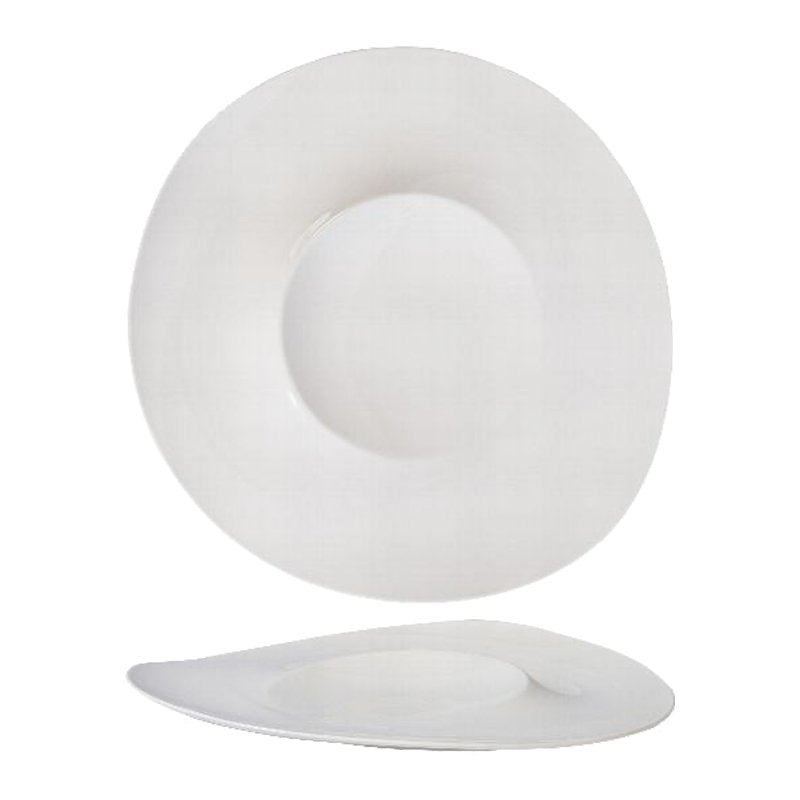 31 7 Cm Essentia Magnesium Orbit Plato de Presentación Redondo en Porcelana Set 2 Pzs