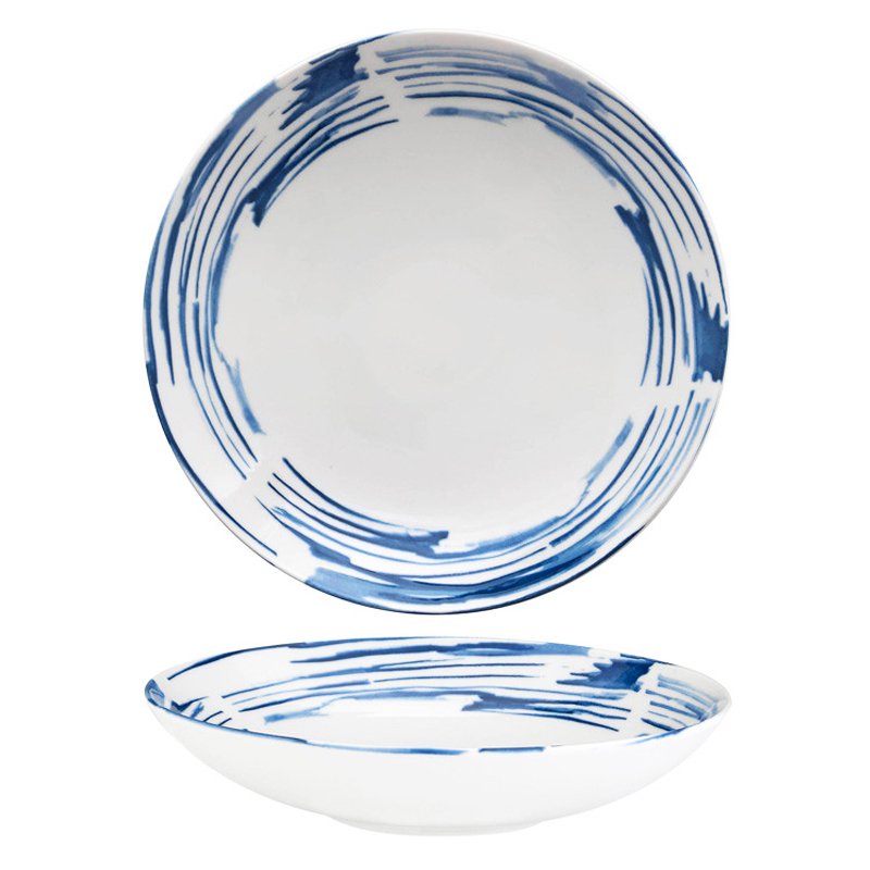 25 Cm Tognana Seaside Assiette creuse en porcelaine Set 6 Pcs