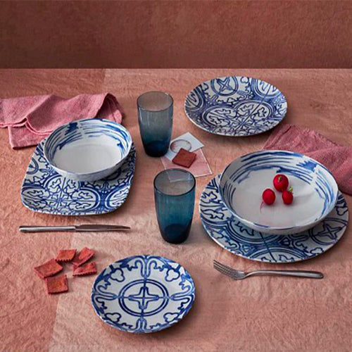 31 Cm Tognana Seaside Plato Llano en Porcelana Set 6 Pzs