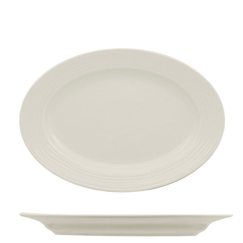 26X18 Cm Ariane Eclipse Plat de Service Ovale En Porcelaine Set 12 pièces