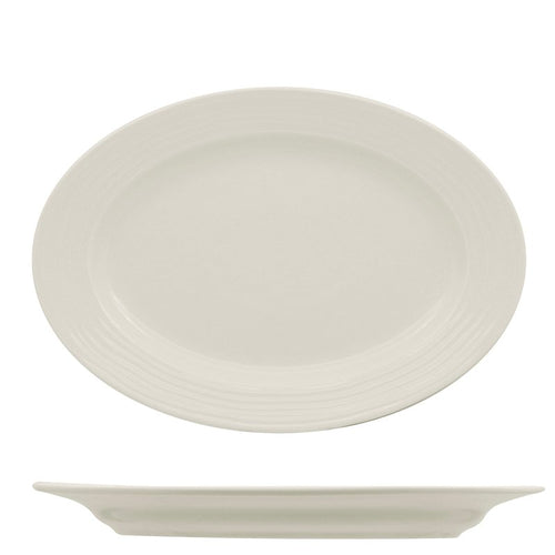 32X22 Cm Ariane Eclipse Plateau de service ovale en porcelaine Set 6 pièces