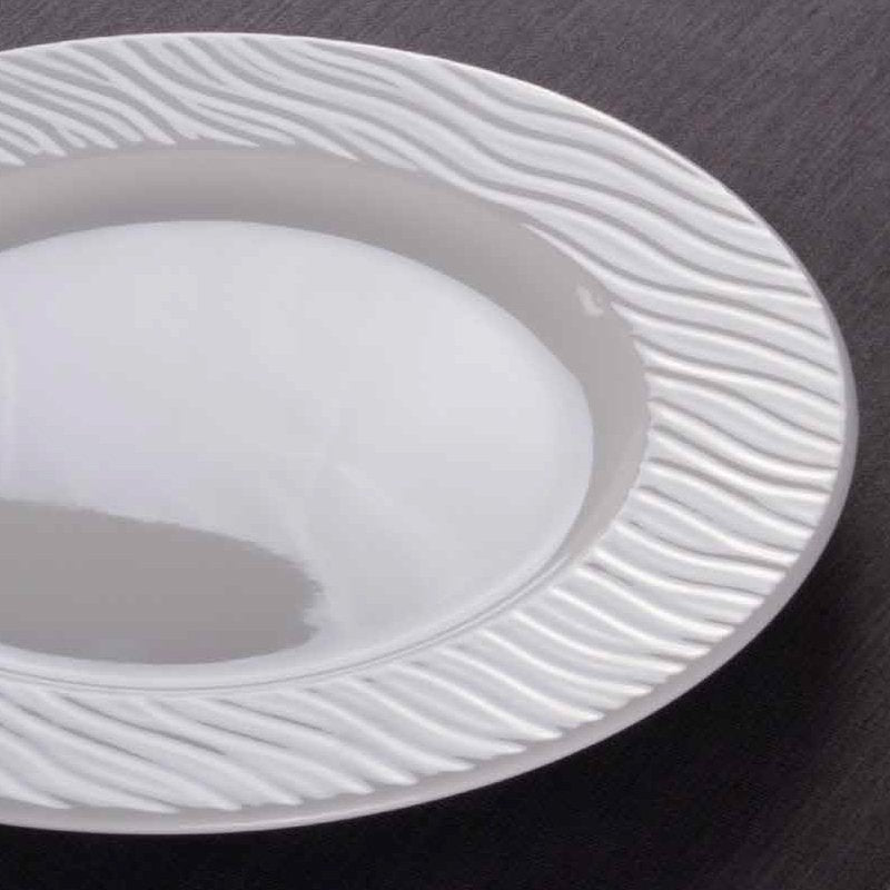 30 Cm Ariane Ripple Plato Hondo en Porcelana Set 12 Pzs