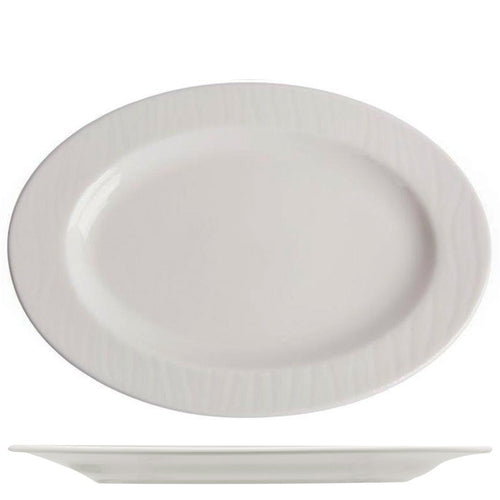 32 Cm Ariane Ripple Ovaler Servierteller aus Porzellan Set 6 Stk