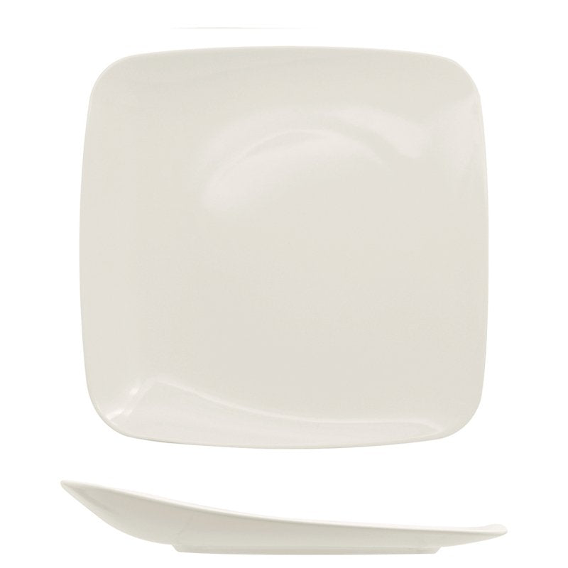 27X27 Cm Ariane Vital Square Flat Plate In Porcelain Set 12 Pcs