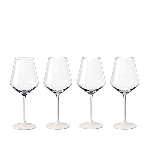 47 cl - Villeroy & Boch Manufacture Rock Blanc Calice Vino Rosso In Vetro Cristallino - Set 4 Pz