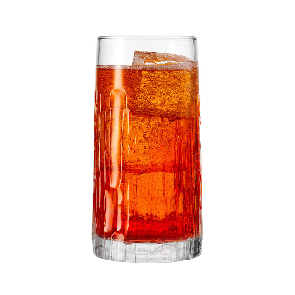 35.5 cl - Borgonovo Oak Cocktail Highball Glass in Glass Set of 6 Pcs
