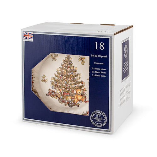 Churchill James Sadler And Sons Season Greetings Tellerservice aus Terrakotta Set mit 18 Stk