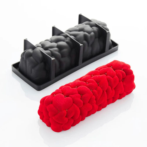 25X9 3 Cm Pavoni Eros Herz-Baumstamm-Kuchenform aus Silikon