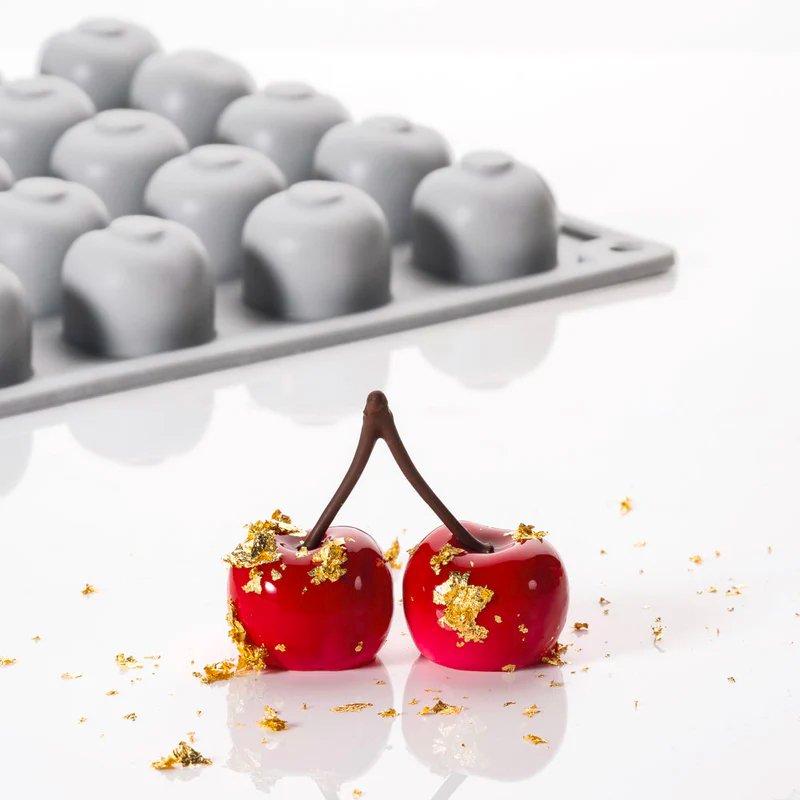 35 Forme Pavoni Gourmand Molde de Decoraciones Cerezas en Silicona