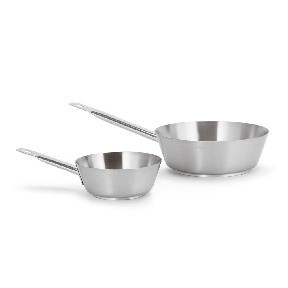 Paderno Series 1100 Grand Gourmet lage conische braadpan met handgreep in roestvrij staal