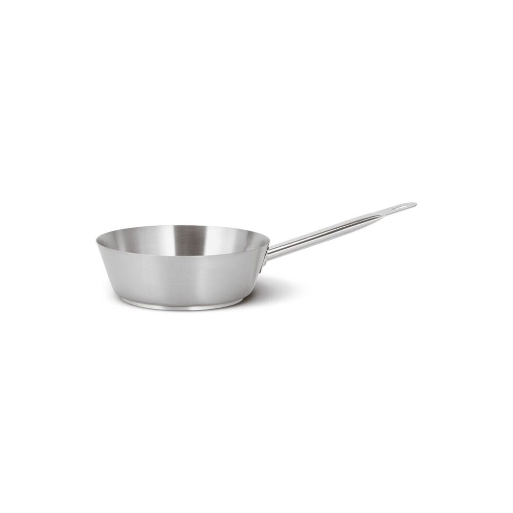 Paderno Series 1100 Grand Gourmet lage conische braadpan met handgreep in roestvrij staal