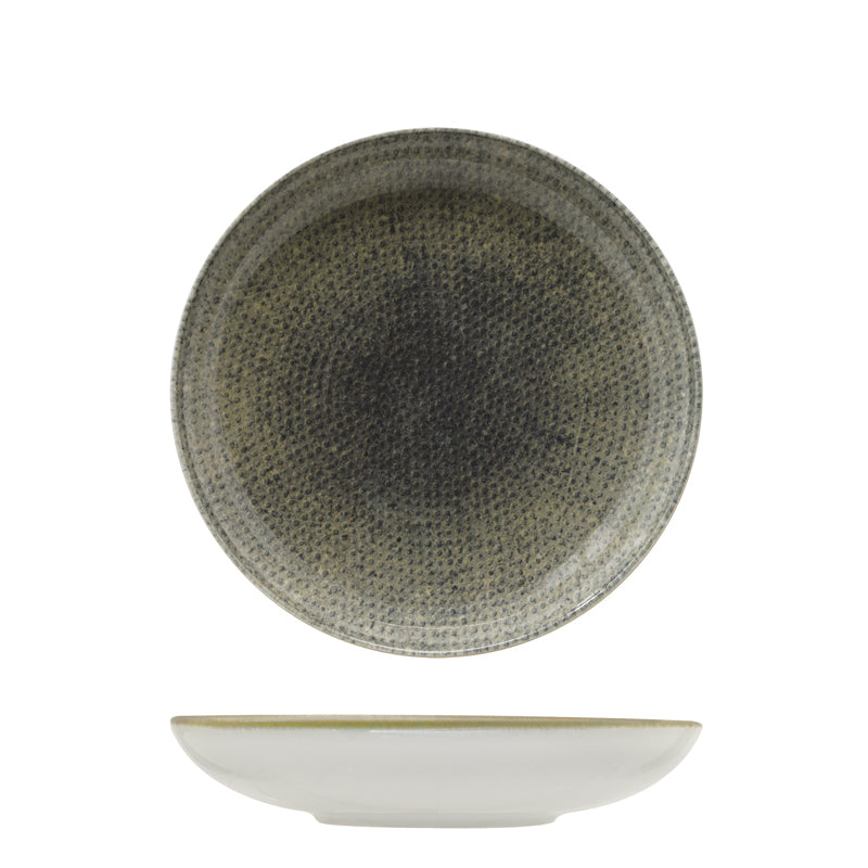 22 Cm Saturnia Nail Assiette creuse en porcelaine Set de 12 pz