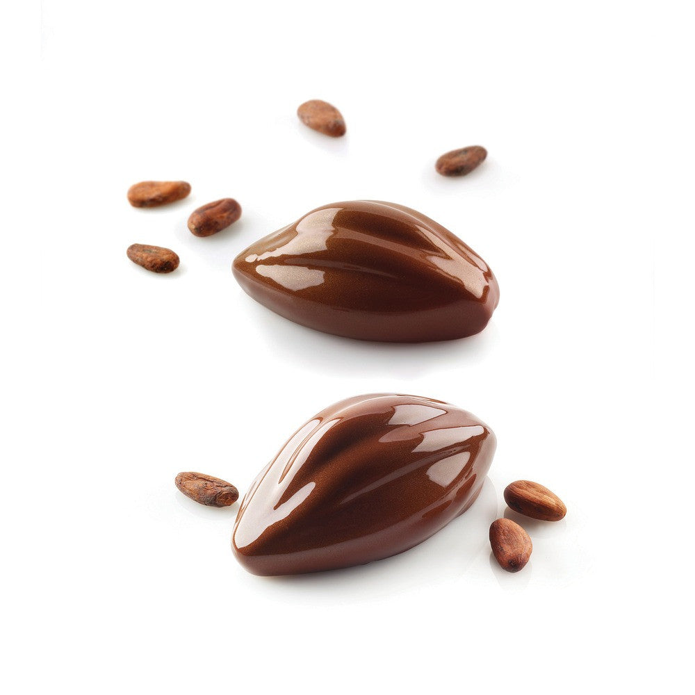 6 Holtes - Silikomart Cacao 120 Realistische fruitgebak vorm in silicone cutter inbegrepen