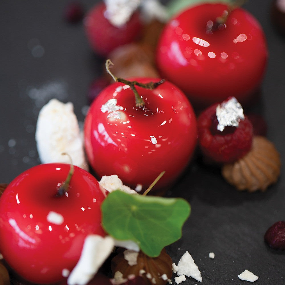 15 Vormen - Silikomart Appel Kers En Perzik 30 Realistische Fruit Dessertvorm In Silicone Uitsteker Inbegrepen