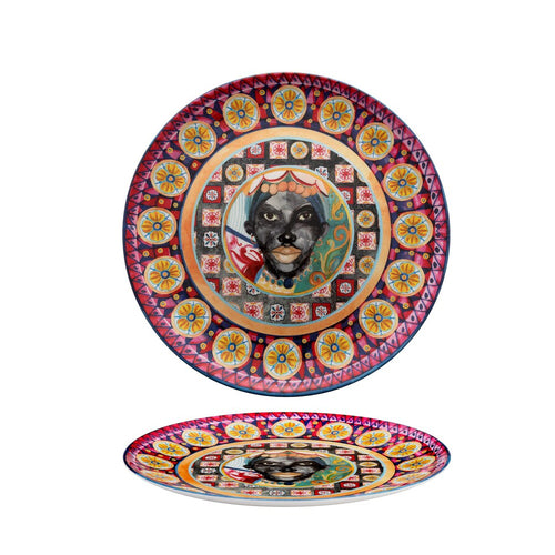40 cm - Caltagirone Plateau de présentation rond en mélamine