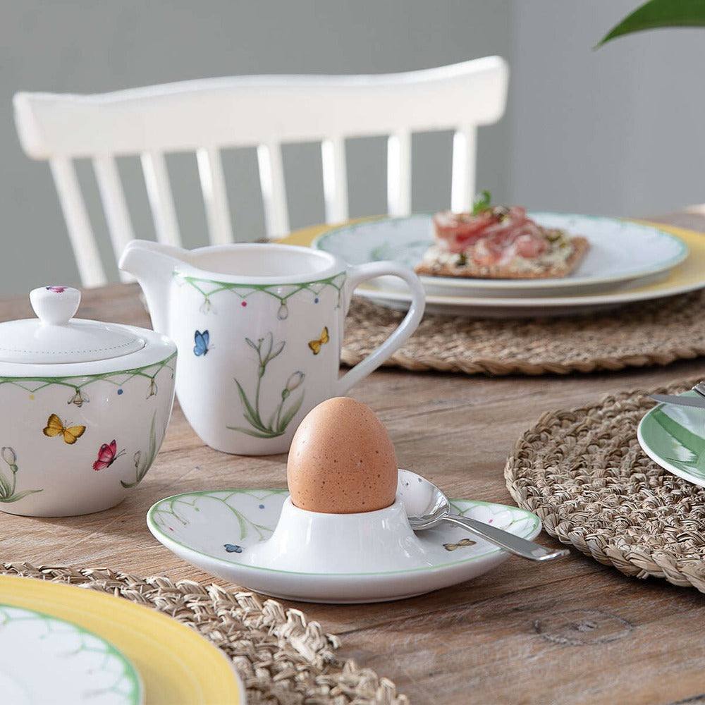 14.5x11 cm - Villeroy & Boch Colorful Spring Coquetier En Porcelaine Premium - Set de 4 Pcs
