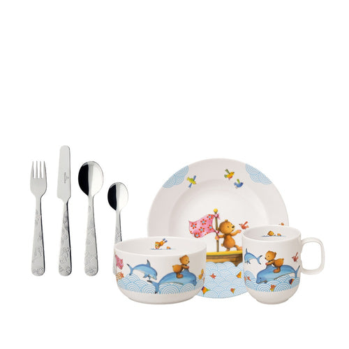 Kiddy Bears Hungry As A Bear Servizio Piatti Colazione Per Bambini Set 7 Pz