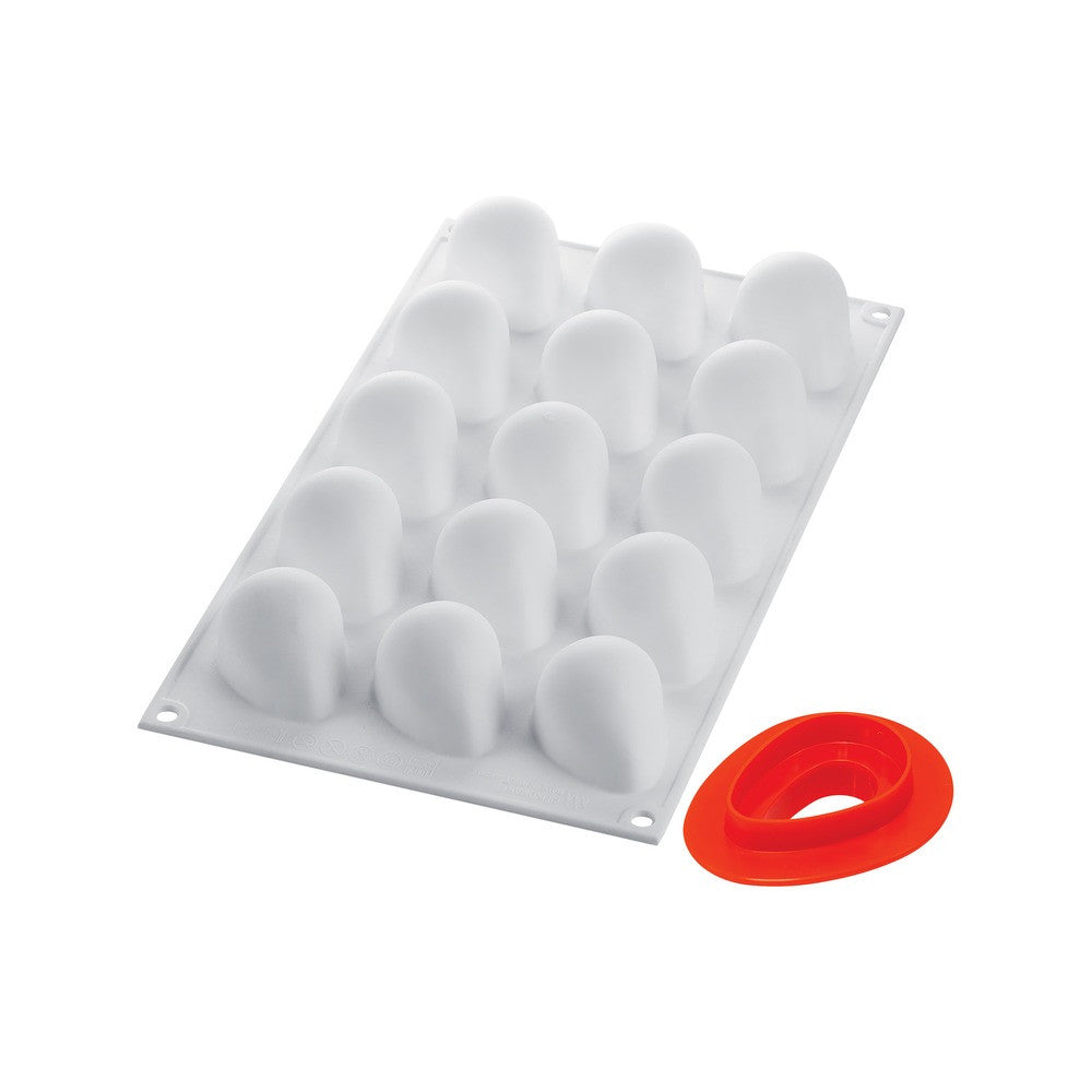 15 Vormen - Silikomart Fragola 30 Realistisch Fruit Dessertvorm In Silicone Uitsteker Inbegrepen