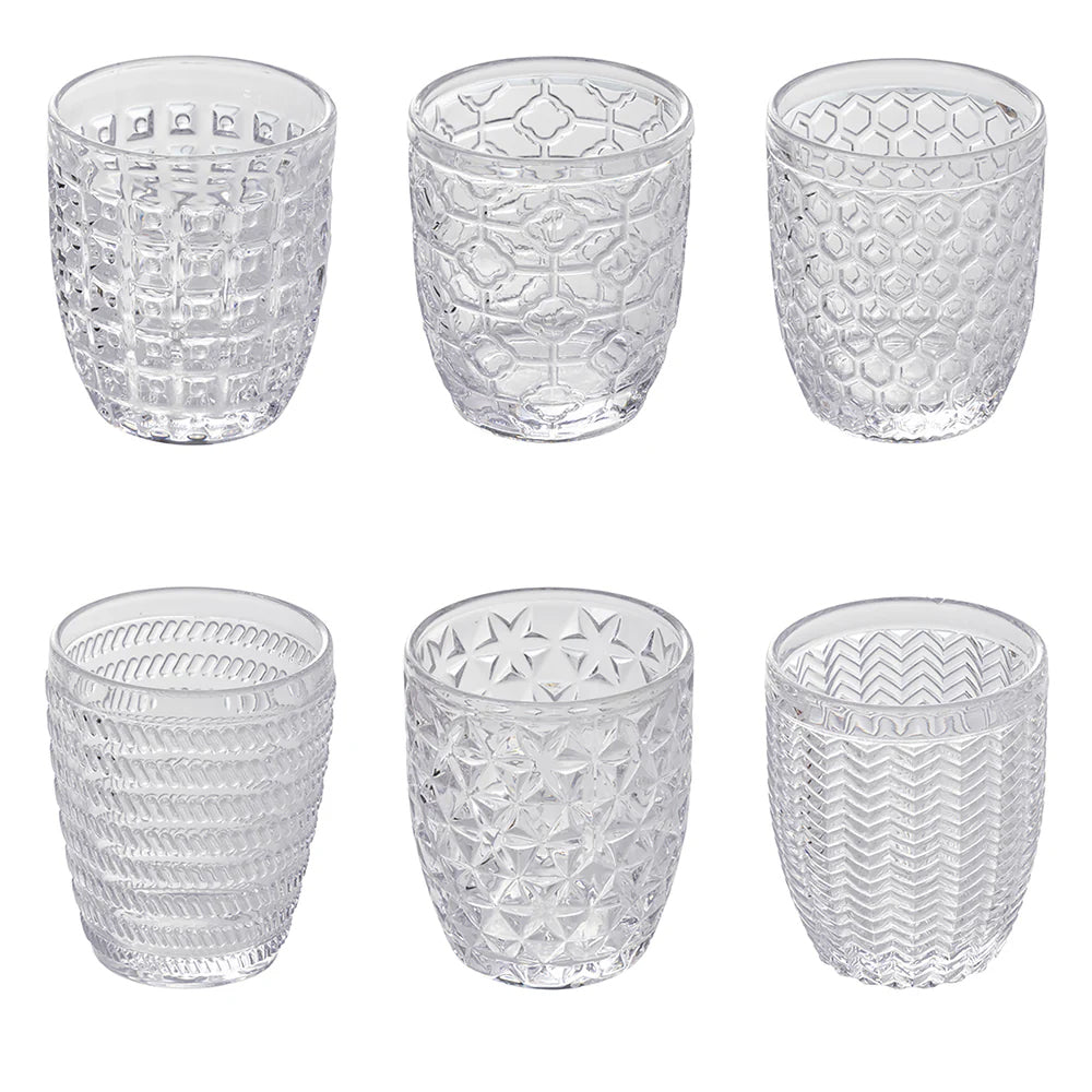 28 Cl Villa D Este Mexico Vaso de Agua En Vidrio Set 6 piezas