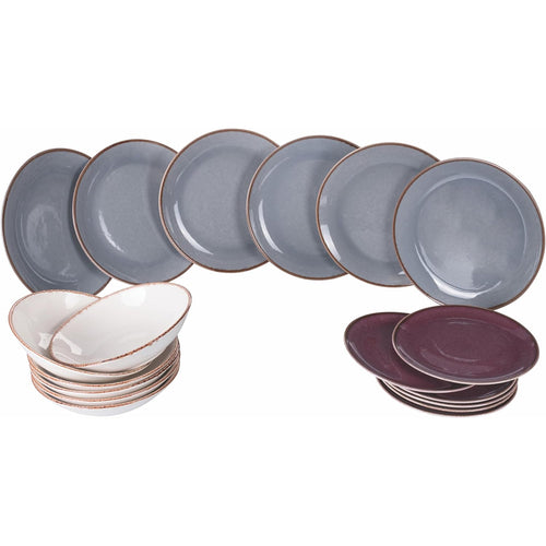Villa D Este Camargue Servizio Piatti In Porcellana Set 18 Pz