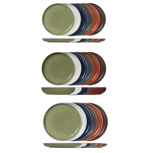 H&H Havana Nordic Tellerservice aus Steinzeug Set mit 18 Stk
