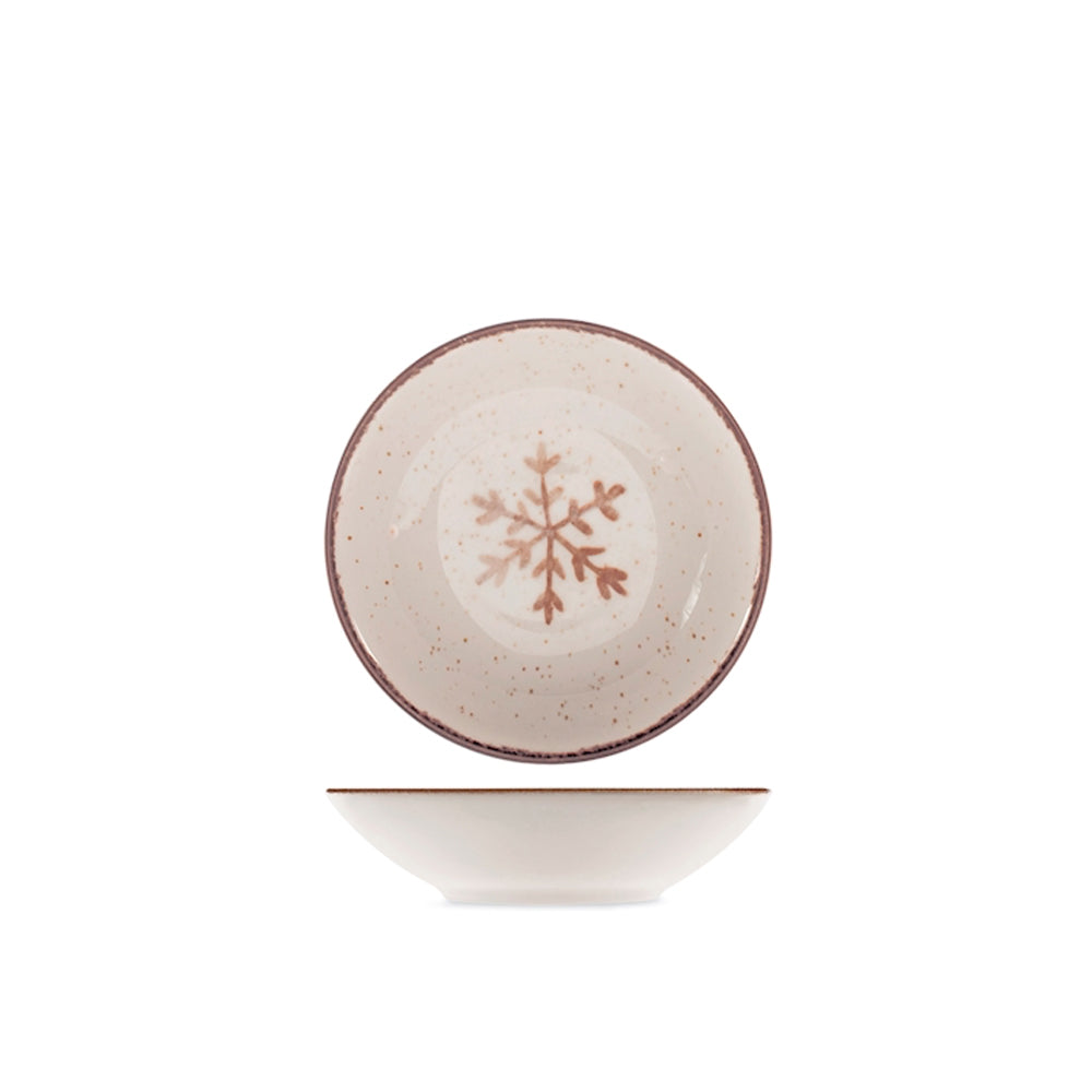 H&H Cinnamon Glows Servizio Piatti Decoro Natalizio In Stoneware Set 18 Pz