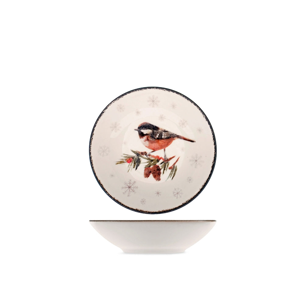 H&H Coupe Wild Spirits Service de table à décor de Noël en grès set de 18 pièces