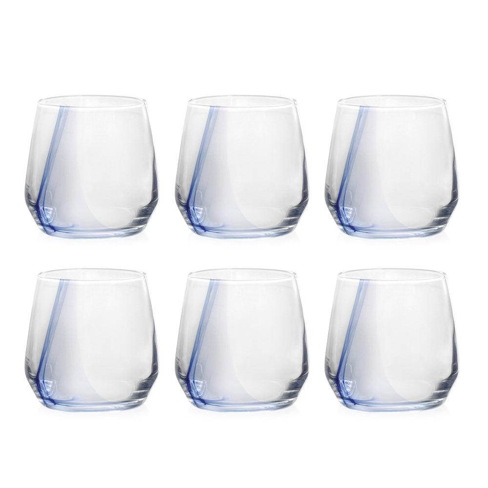 37 cl - H&H Breeze Tarro de agua de vidrio - Set de 6 pz
