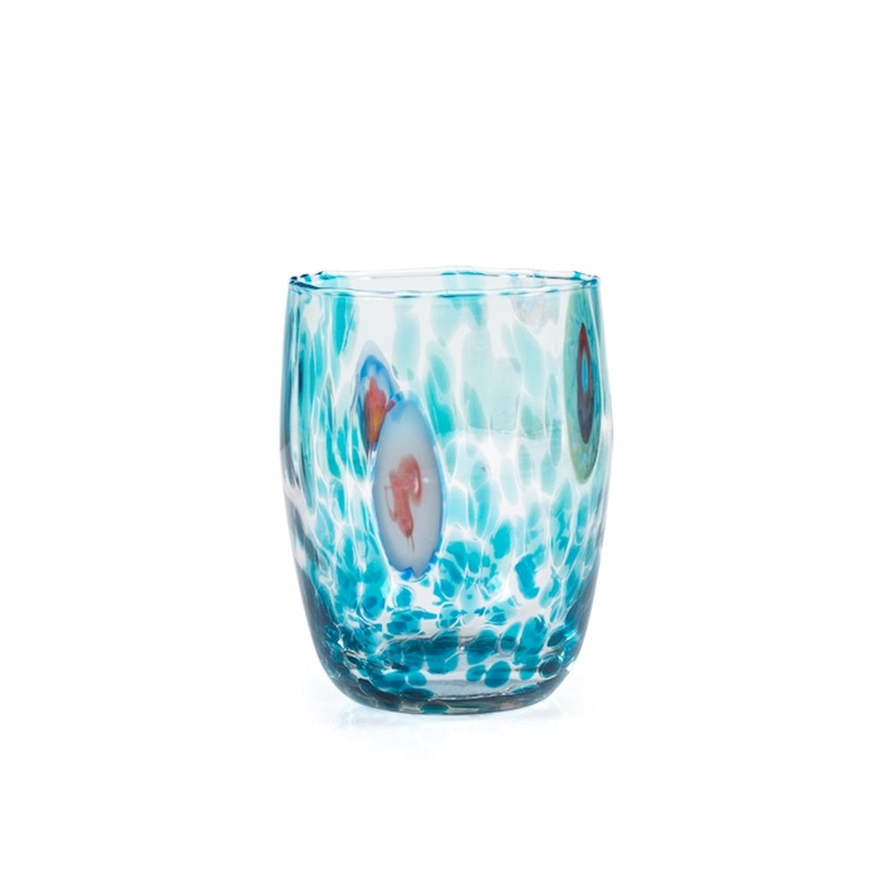 38 cl - H&H Veneziato Quadrato Waterglas Van Glas - Set 6 Pz
