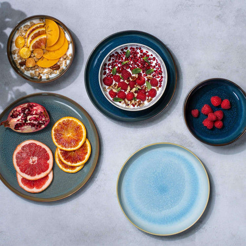 Villeroy & Boch Crafted Denim Geschirrset aus Porzellan - Set mit 4 Stück