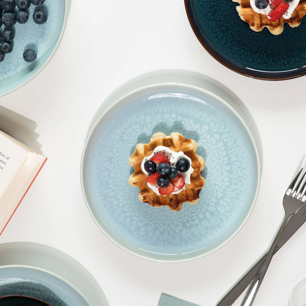 Villeroy & Boch Crafted Blueberry Frühstücksservice Aus Porzellan Set mit 6 Stück