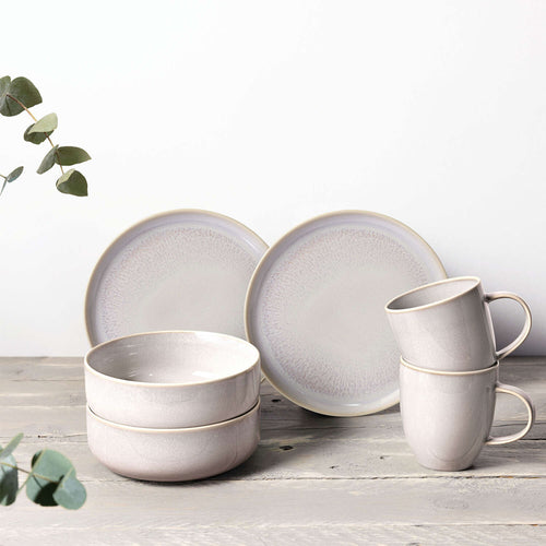 Villeroy & Boch Crafted Cotton Frühstücks-Set aus Porzellan Set mit 6 Stk