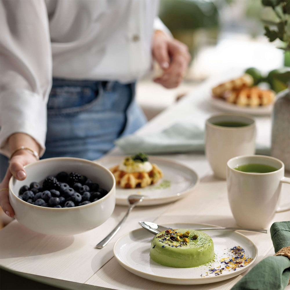 Villeroy & Boch Crafted Cotton Service petit-déjeuner en porcelaine Set de 6 pz