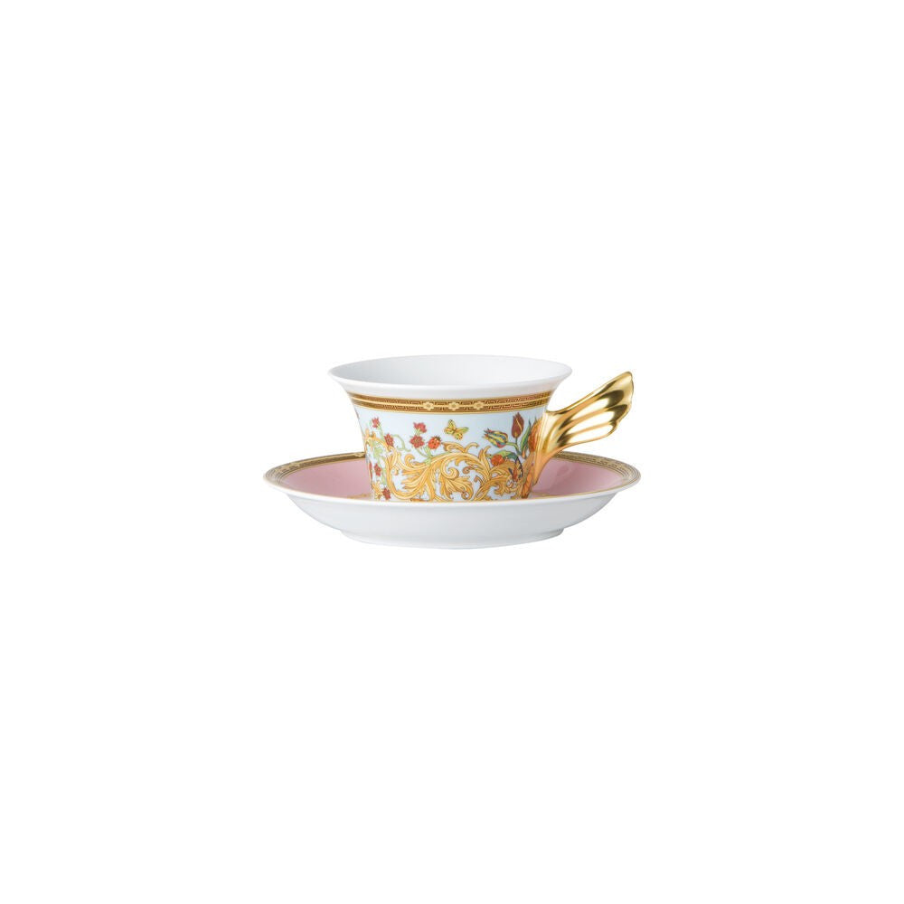 22 cl - Versace Le Jardin de Versace Tazza Tè con Piattino In Porcellana