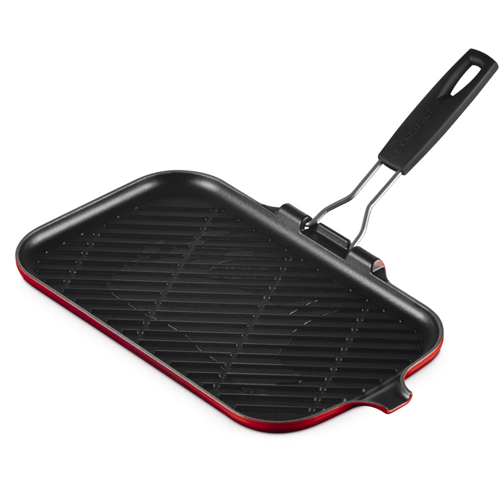 36x36 cm - Le Creuset rechthoekige grillplaat van gietijzer