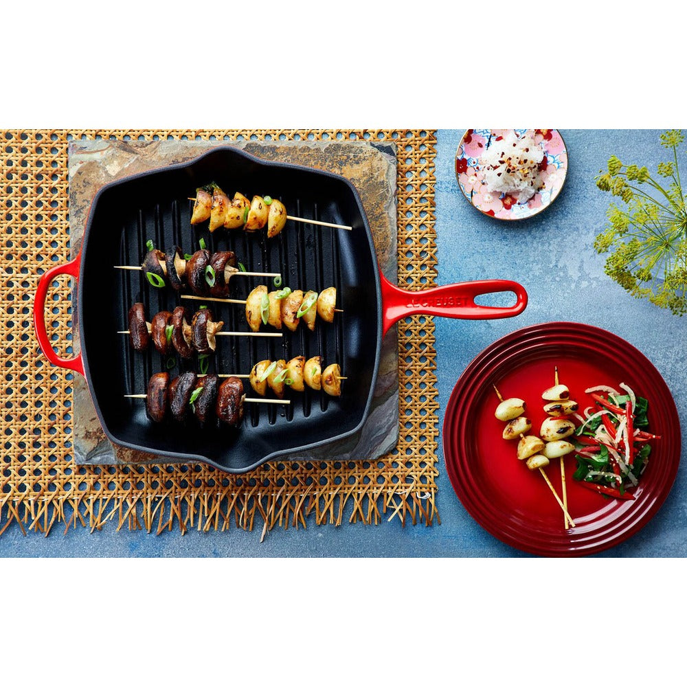 26 cm - Le Creuset Evolution sartén parrilla cuadrada en hierro fundido vitrificado